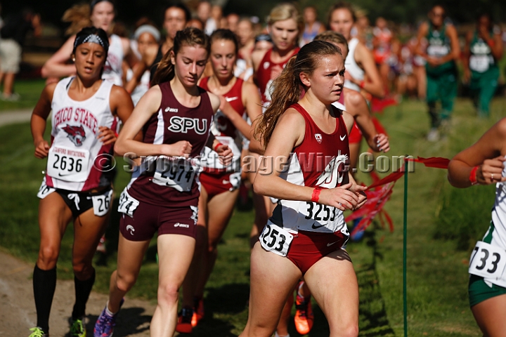 2014StanfordCollWomen-110.JPG - College race at the 2014 Stanford Cross Country Invitational, September 27, Stanford Golf Course, Stanford, California.